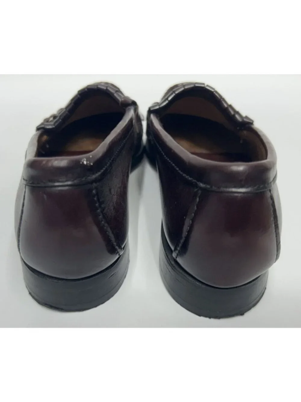 G.H. Bass Weejuns Leather Loafers Womens 8 AA Kiltie Oxblood Burgundy USA